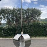 Ceiling lamp flower in chrome metal.