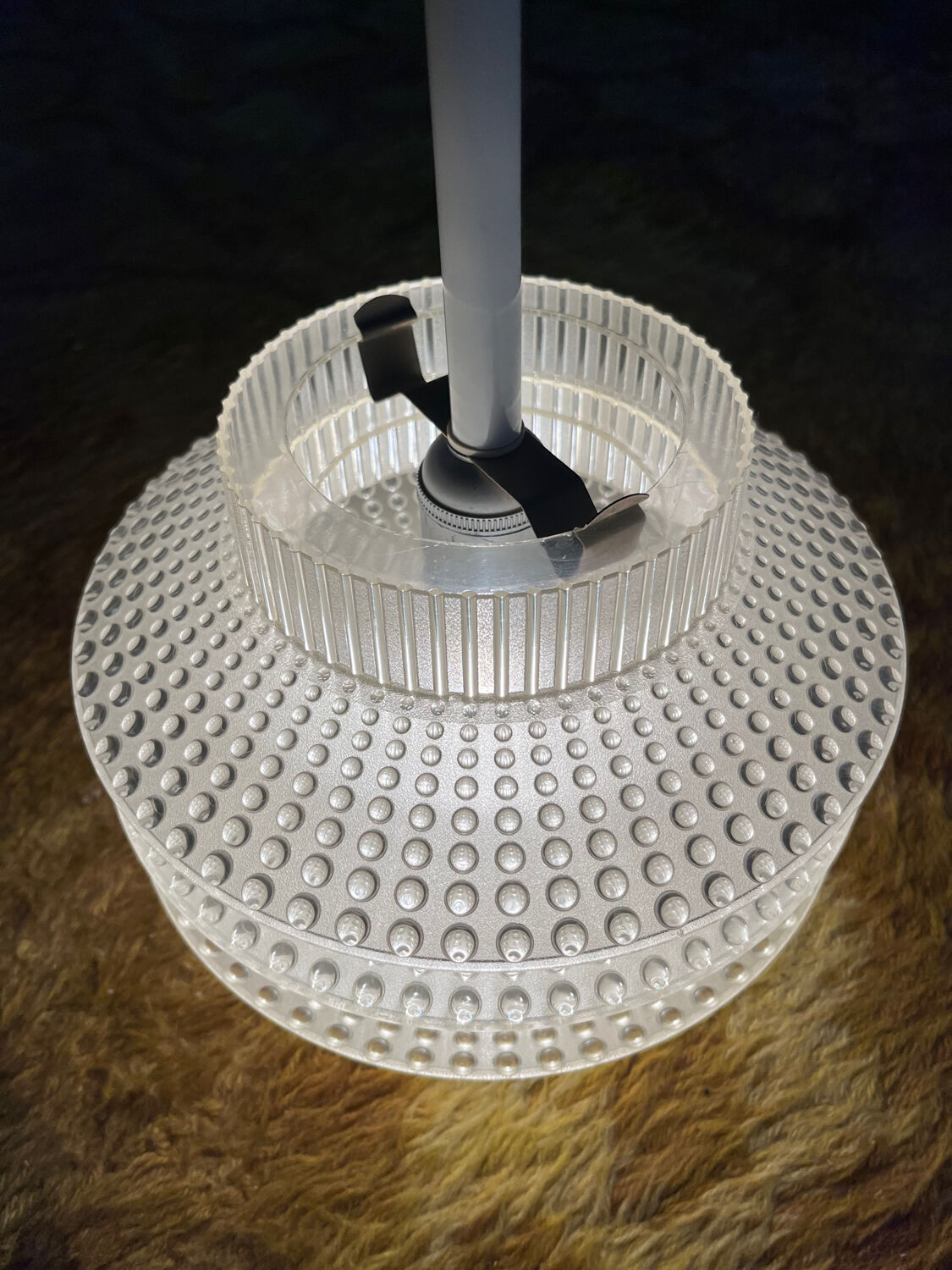 Vintage plastic lamp, space age, op art, 1960s / 1970s