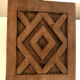 Brutalist folk art lamp base in teak from the 40s/50s.