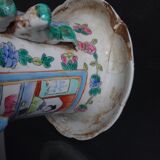 Vase chinois famille rose 46cm porcelaine Chine marque kangxi 19th