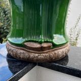 Cache- pot de fleurs vert vintage Christian Dior