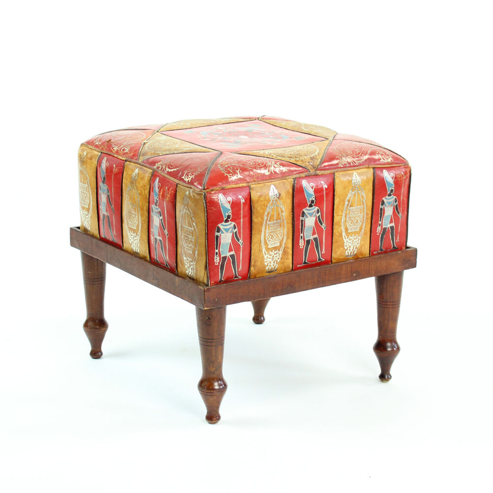 Turkish Ottoman in Leather circa 1960