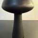 Moretti Italia Murano black lacquered metal footed bowl - vintage design