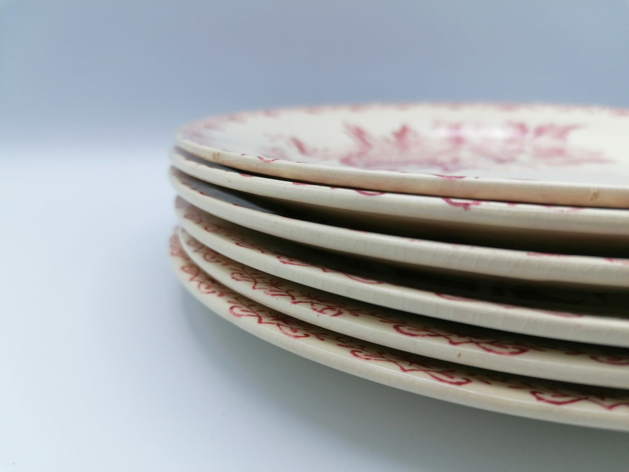 Set of 6 Alma Sarreguemines dessert plates