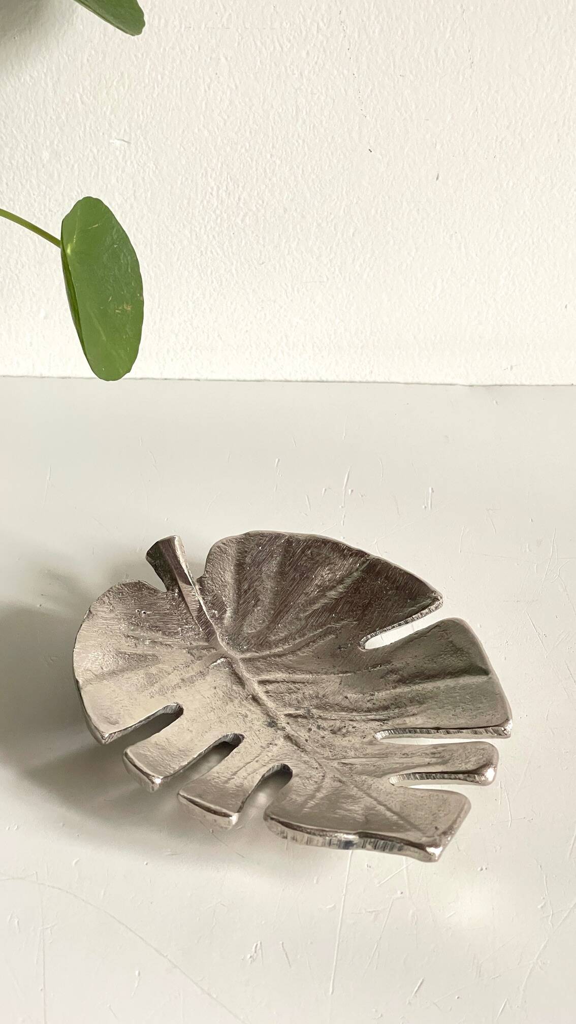 Leaf-shaped metal pocket emptier