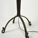 Art Deco floor lamp with wrought iron roses and green patina