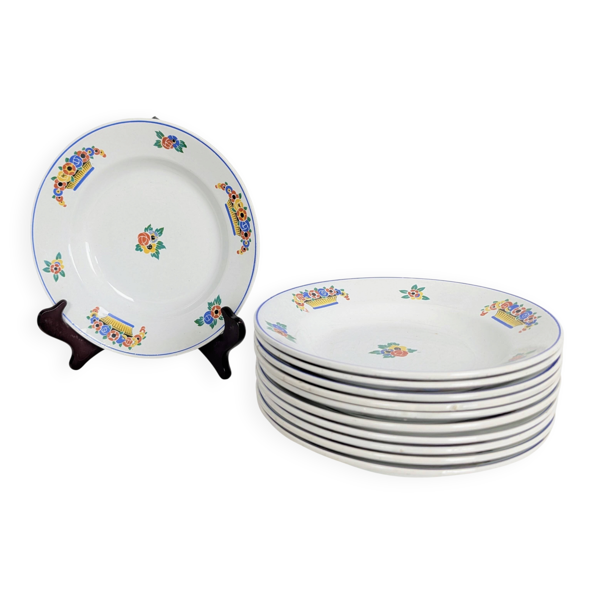 6 Assiettes creuses Moulin des Loups & Hamage - Orchies