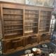 Bibliotheque meuble d'apothicaire en noyer