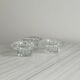 Set of 3 thick glass candle holders