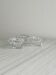 Set of 3 thick glass candle holders