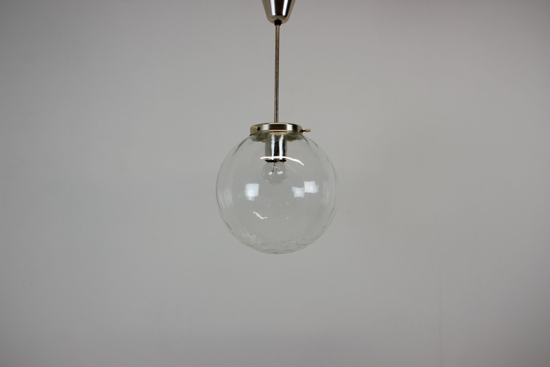 Mid-century glass pendant Czechoslovakia, 1970's