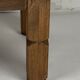 Brutalist square oak side or coffee table, Dutch 1960s