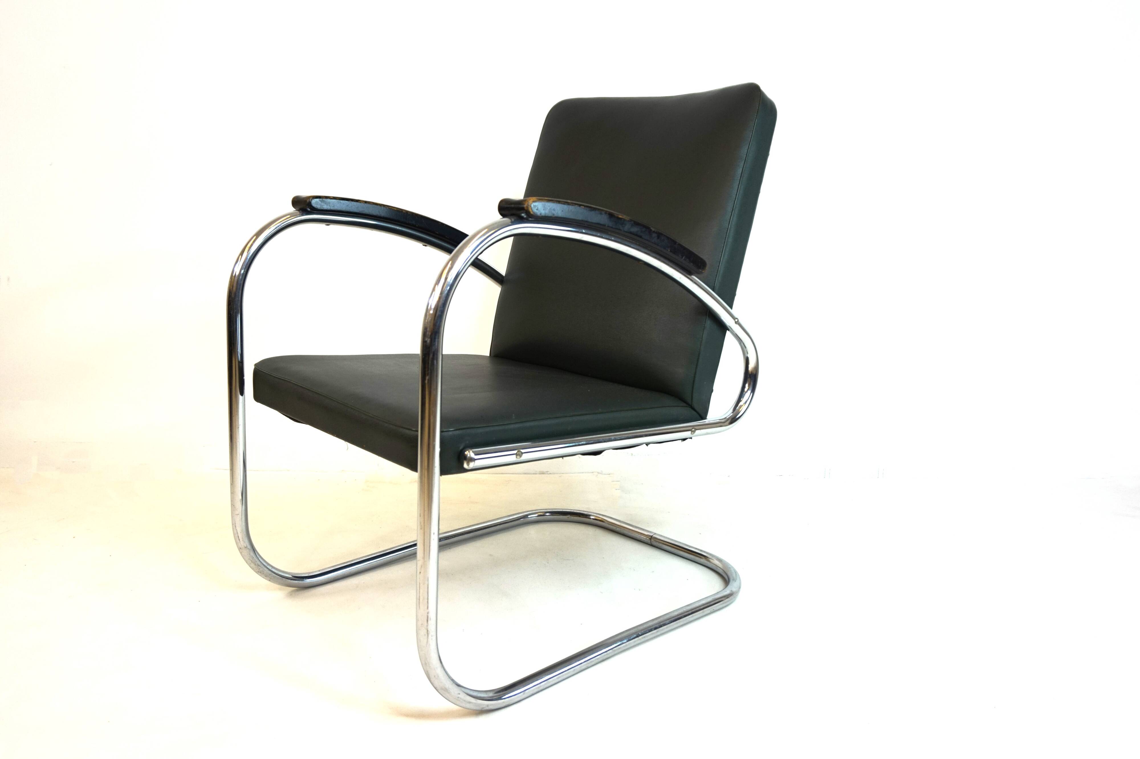 Fauteuil en acier tubulaire Mauser RS 7