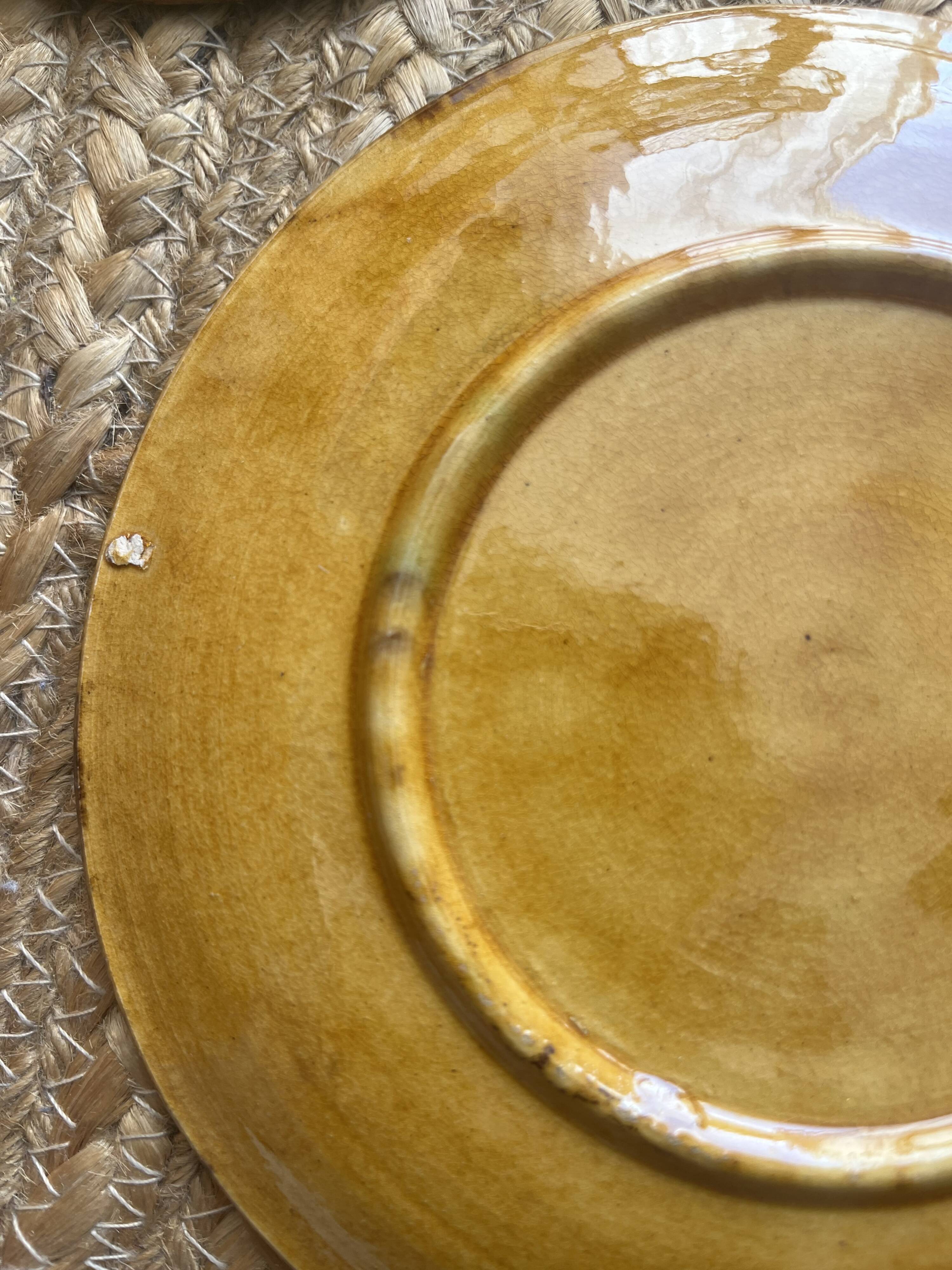 5 ceramic plates from the 1960s, Biot style