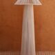 Off-white cotton hat floor lamp