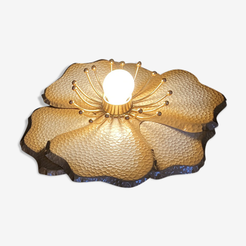 Metal floral lamp to pose La Samaritaine 1970