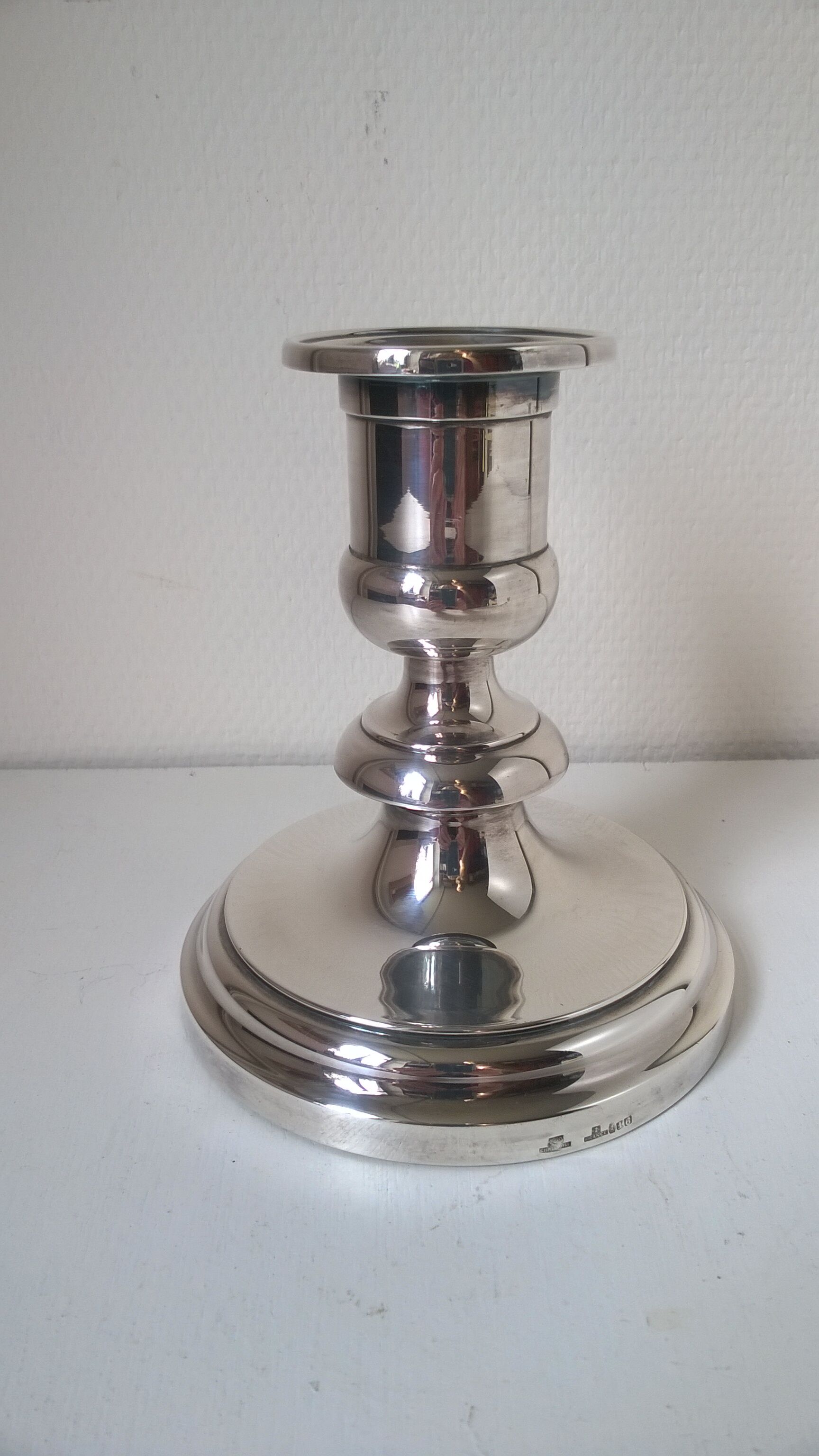 Christofle candle holder in silver metal