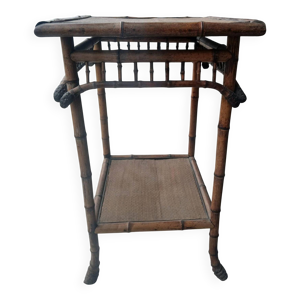 Table d appoint en bambou - toile