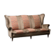 3 seater sofa in brown velvet anni' 50 vintage modern
