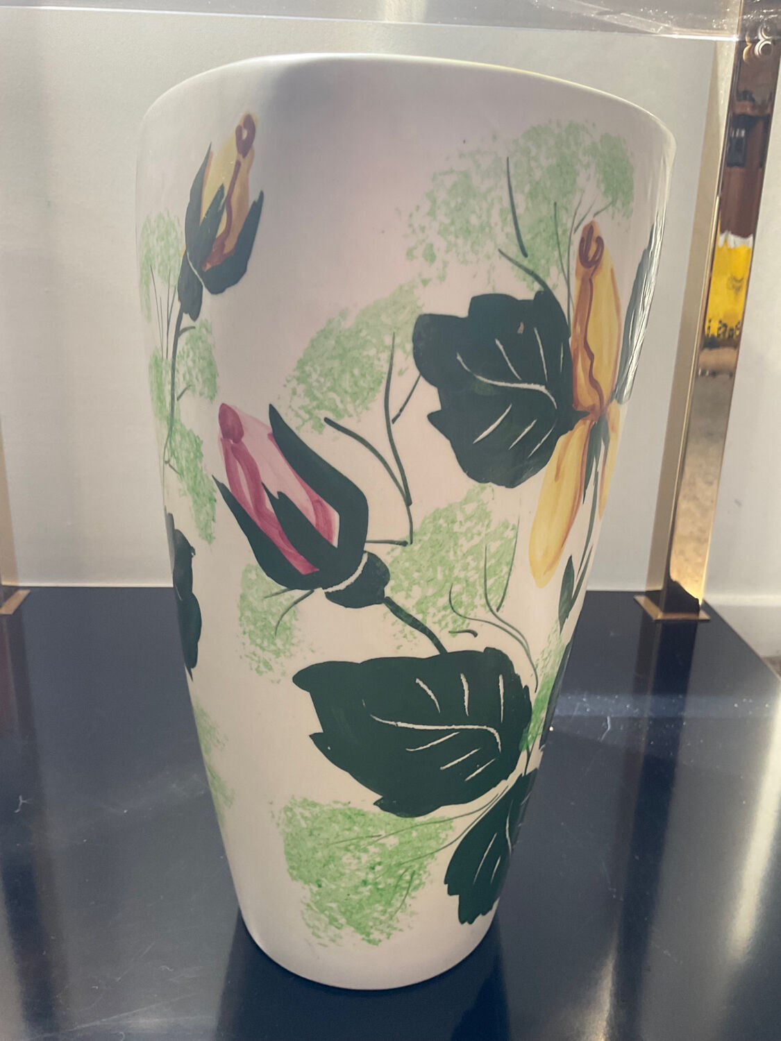 Vintage ceramic vase from Vallauris signed