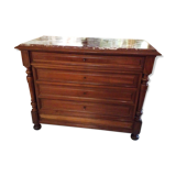 Walnut chest of drawers