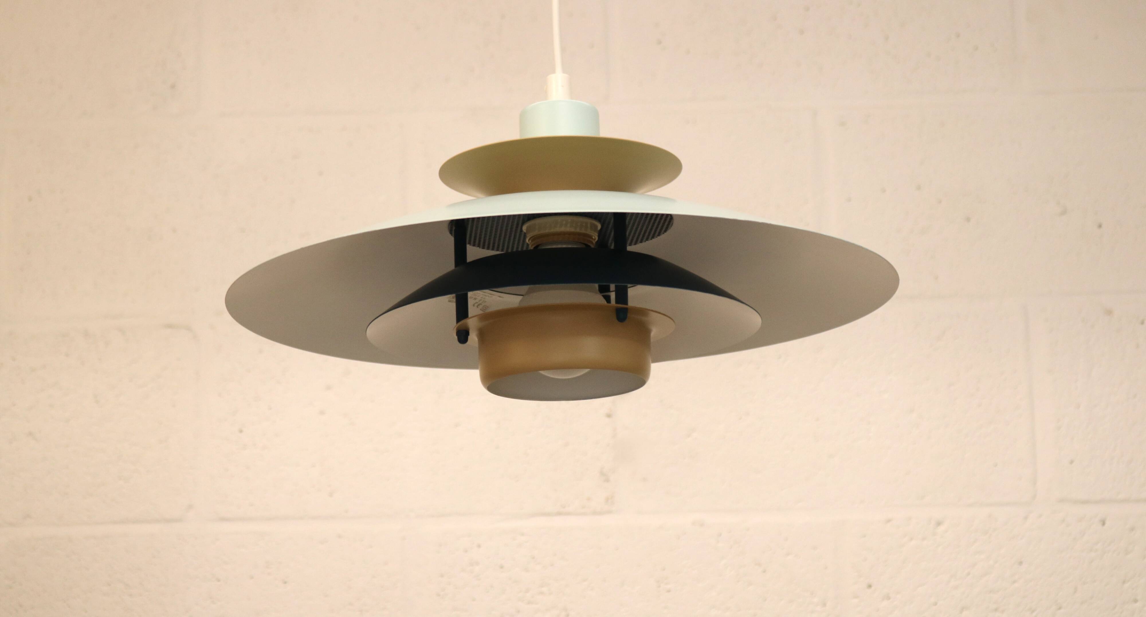 Vintage Jeka Metaltryk Volga Lamp: Fully restored - Danish Modern Design