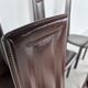 Vintage brown leather dining chairs, set of 6, 1980s