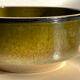 Large vintage ceramic bowl in olive green enamel - 1970s