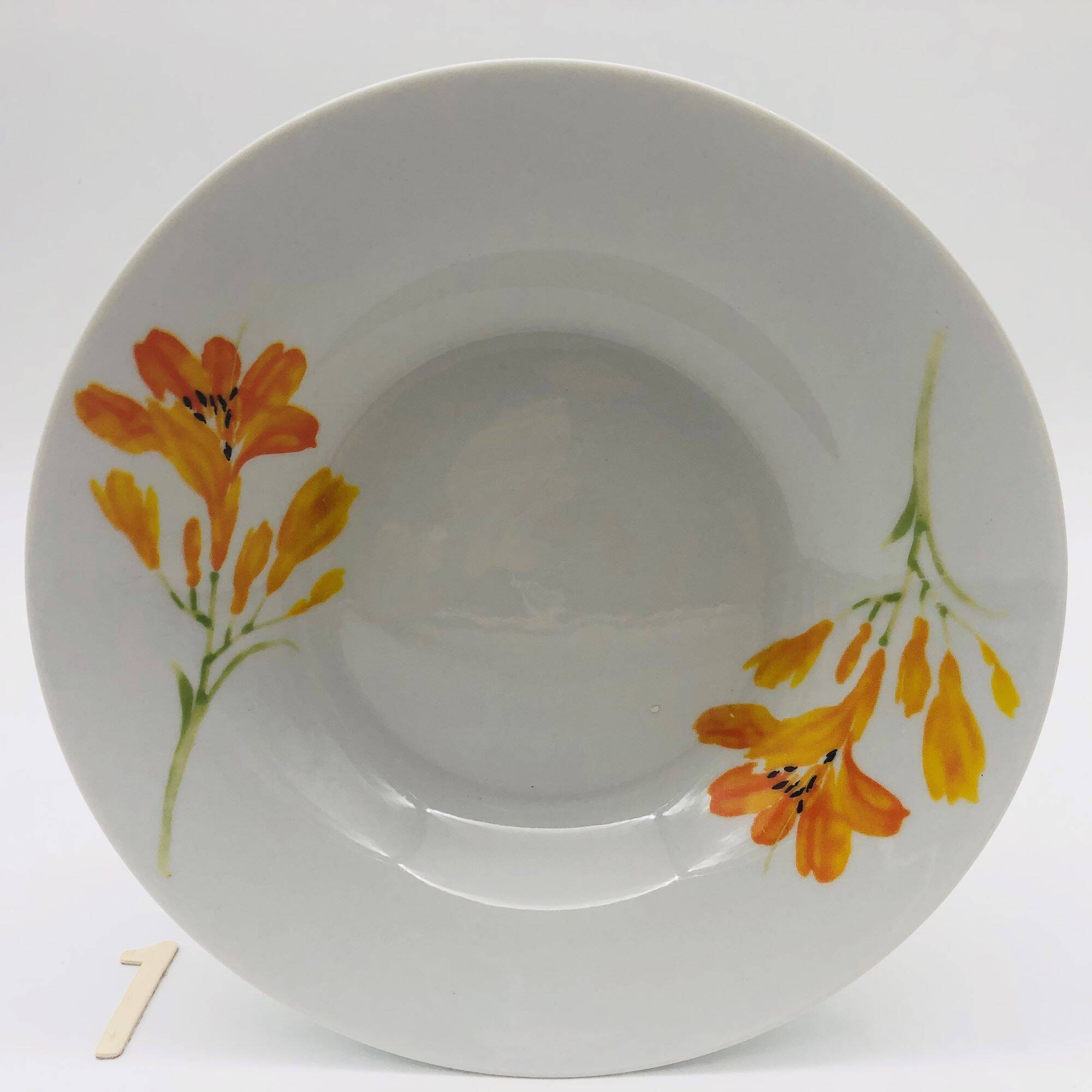 6 porcelain deep plates “chriss g. collection”