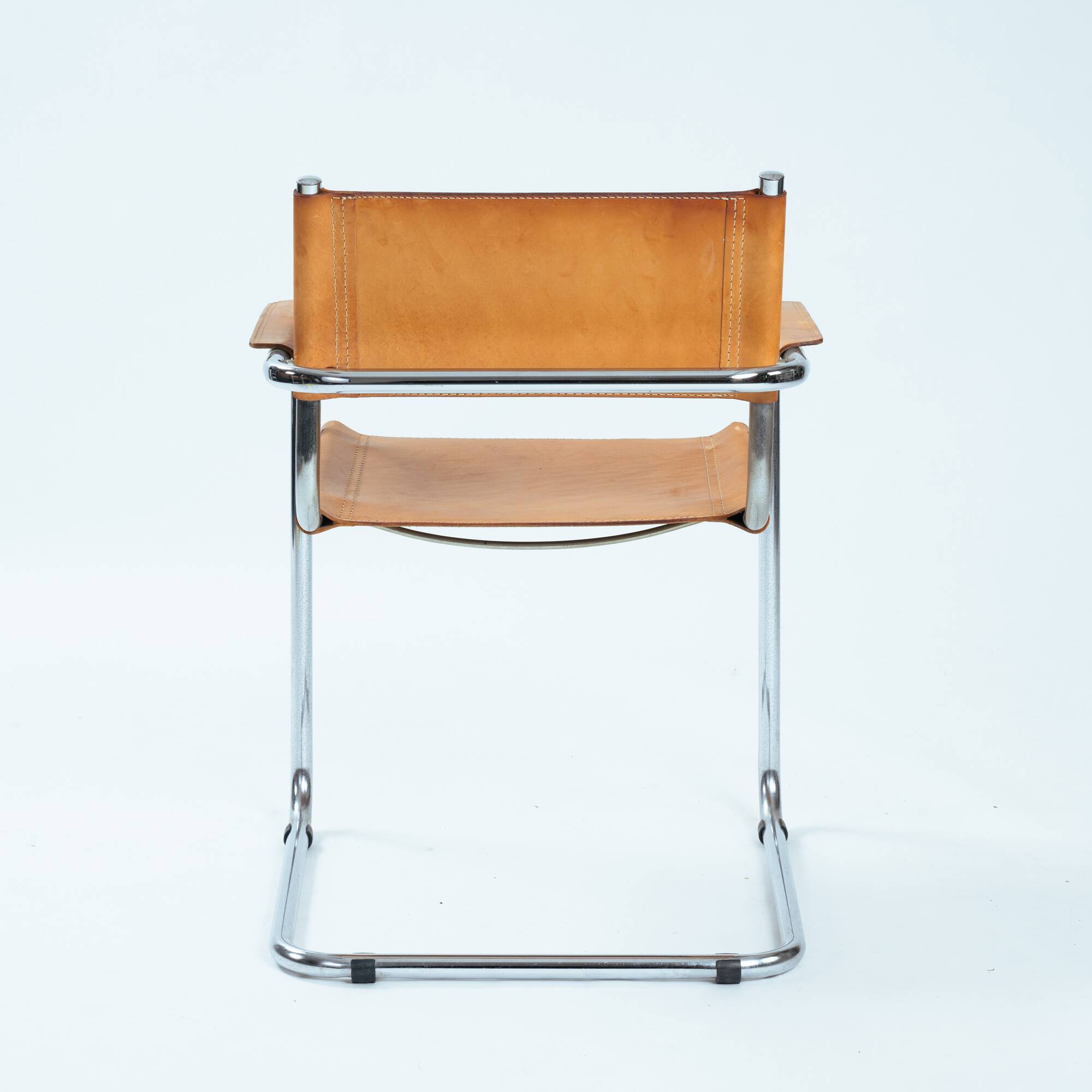 Set of 4 Cognac Leather Cantilever Bauhaus S 34 B 34 Chairs, 1970s