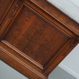 Antique French Pitch Pine & Marble Shop Counter Cabinet / Kitchen Island, 1