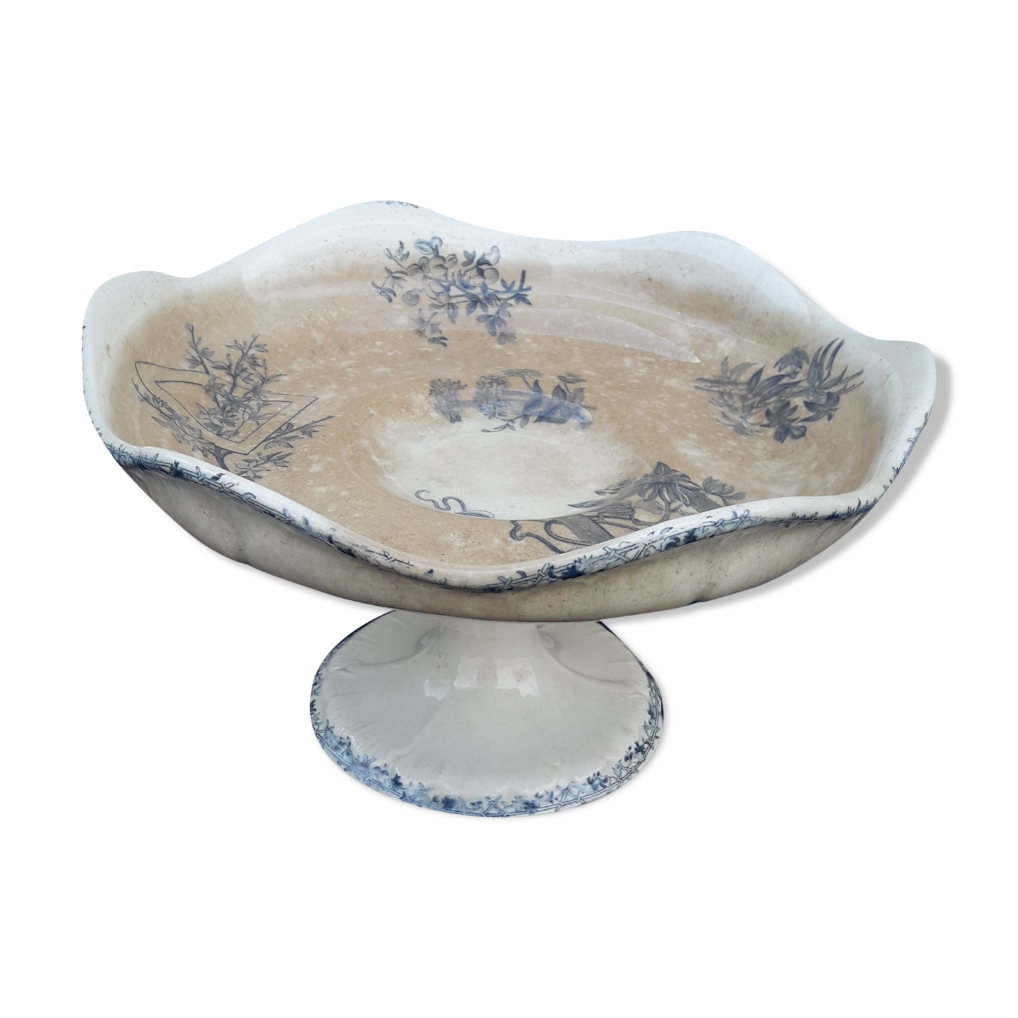 Earthworks Compotier The large emile bourgeois depot model Regency diam 23.5 cm