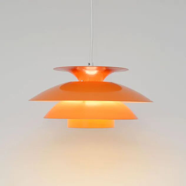 Orange Scandinavian lamp, 1970s