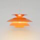 Orange Scandinavian lamp, 1970s
