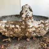 Cement basket planter, circa 1950