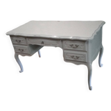 Louis XV style cherry wood desk refurbished in white