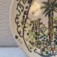 Hollow round dish impressionist décor by Javier Mariscal