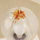 Italian lamp with its head in opaque glass & caramel 70's