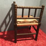 Fauteuil d’angle en paille