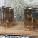 Pair of Pro Brennstelle designer wall lights from the 70s