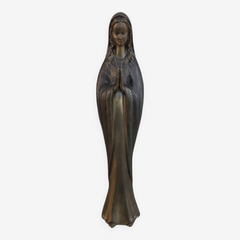 65cm solid bronze holy virgin statue