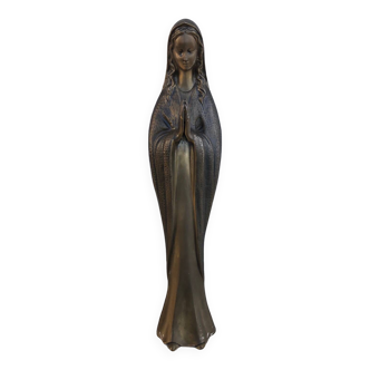 65cm solid bronze holy virgin statue