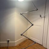 Articulated chrome floor lamp Jieldé design 6 arms