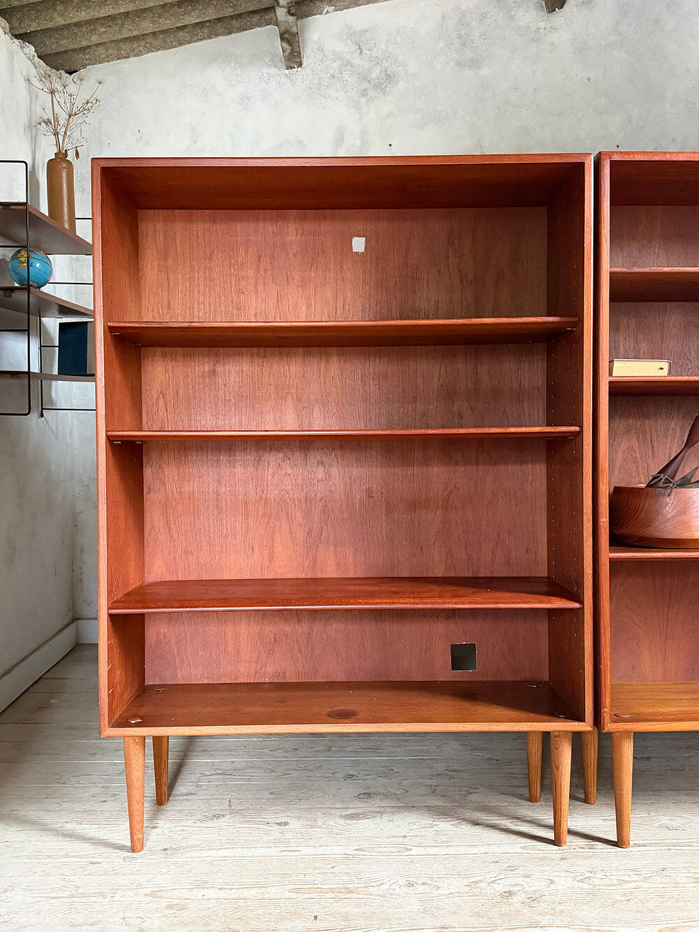 Vintage Scandinavian teak library by Borge Mogensen