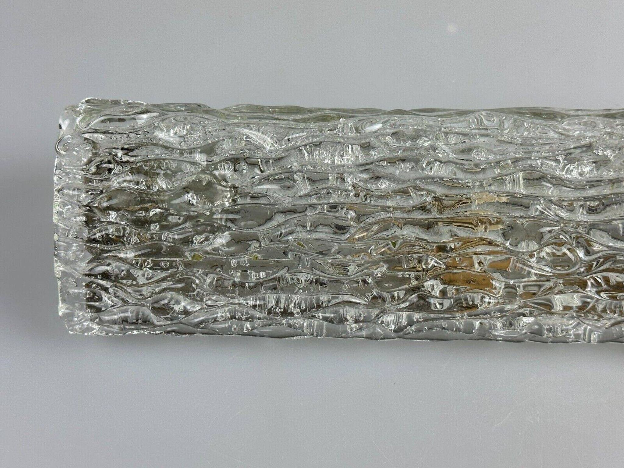 Lampe murale des années 60 et 70, éclairage de miroir, Allemagne, verre glacé, Space Age Design
