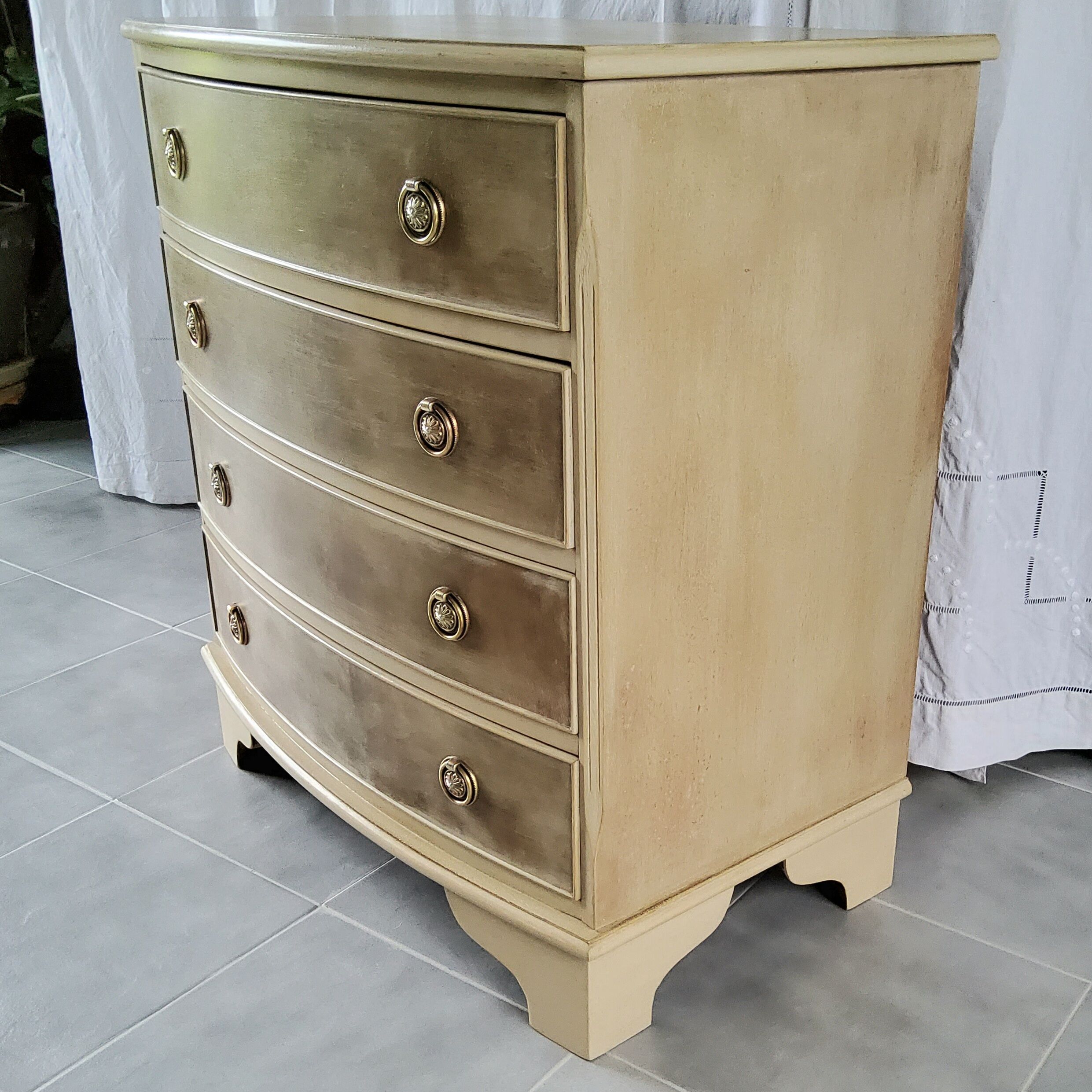 Patinated English chest of drawers