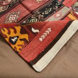 4x6 Multicolor Handmade Modern Kilim Rug, 128x187Cm