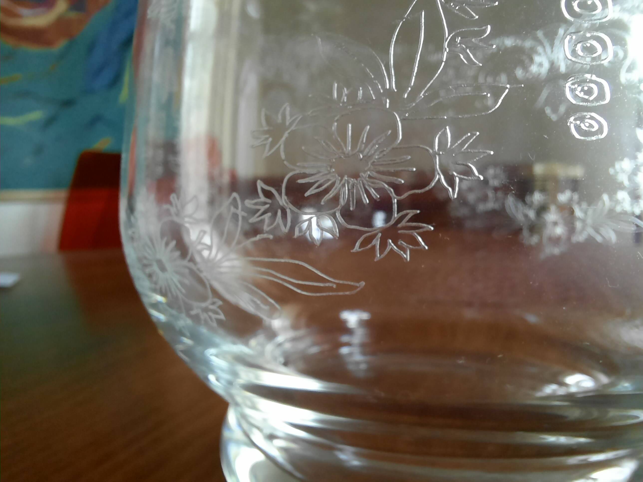 Hand engraved carafe
