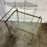1970s gold rolling serving table