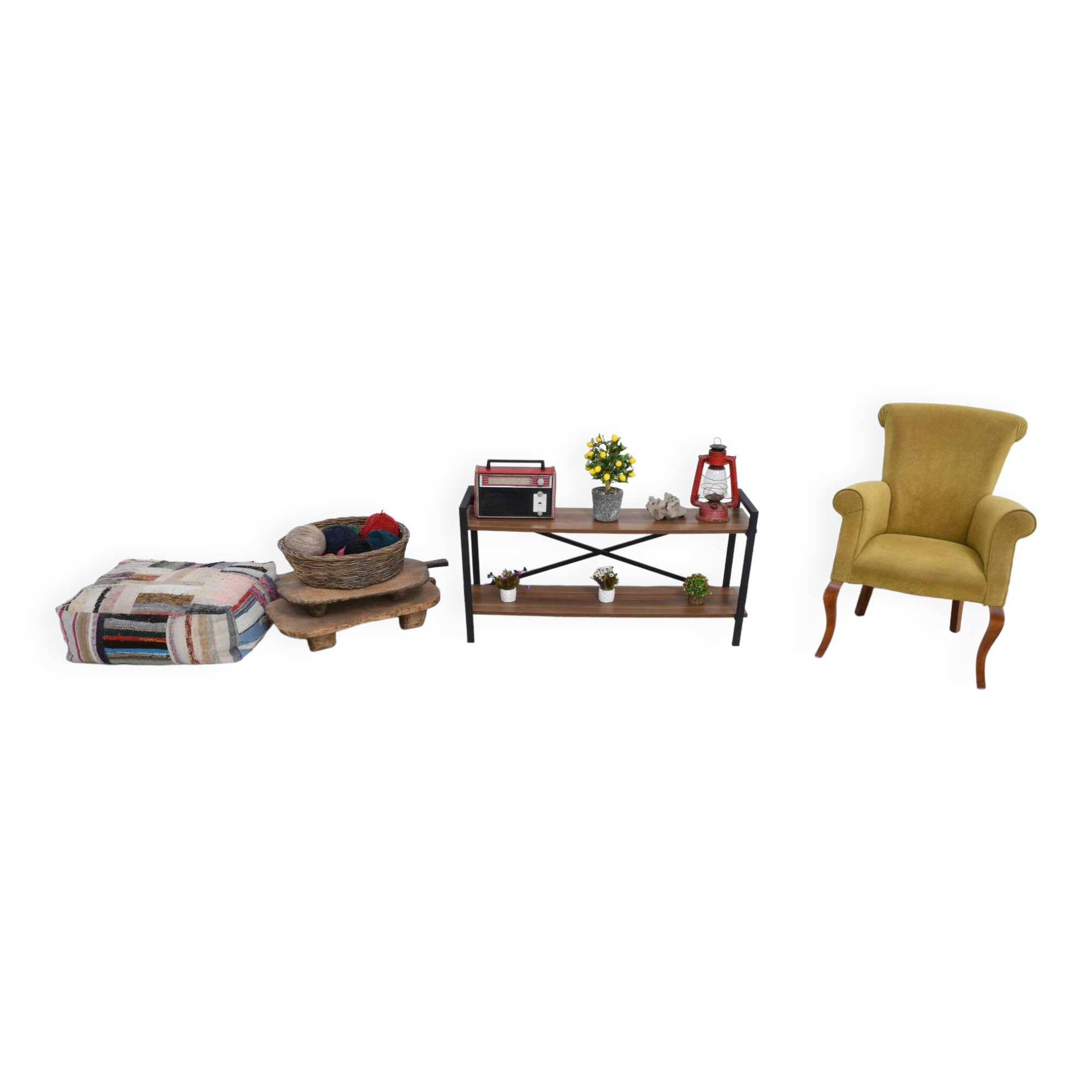 5x8 plants style vintage rug, 148x243cm